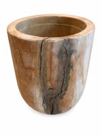Holz Übertopf aus massivem Naturholz Ø 15 cm