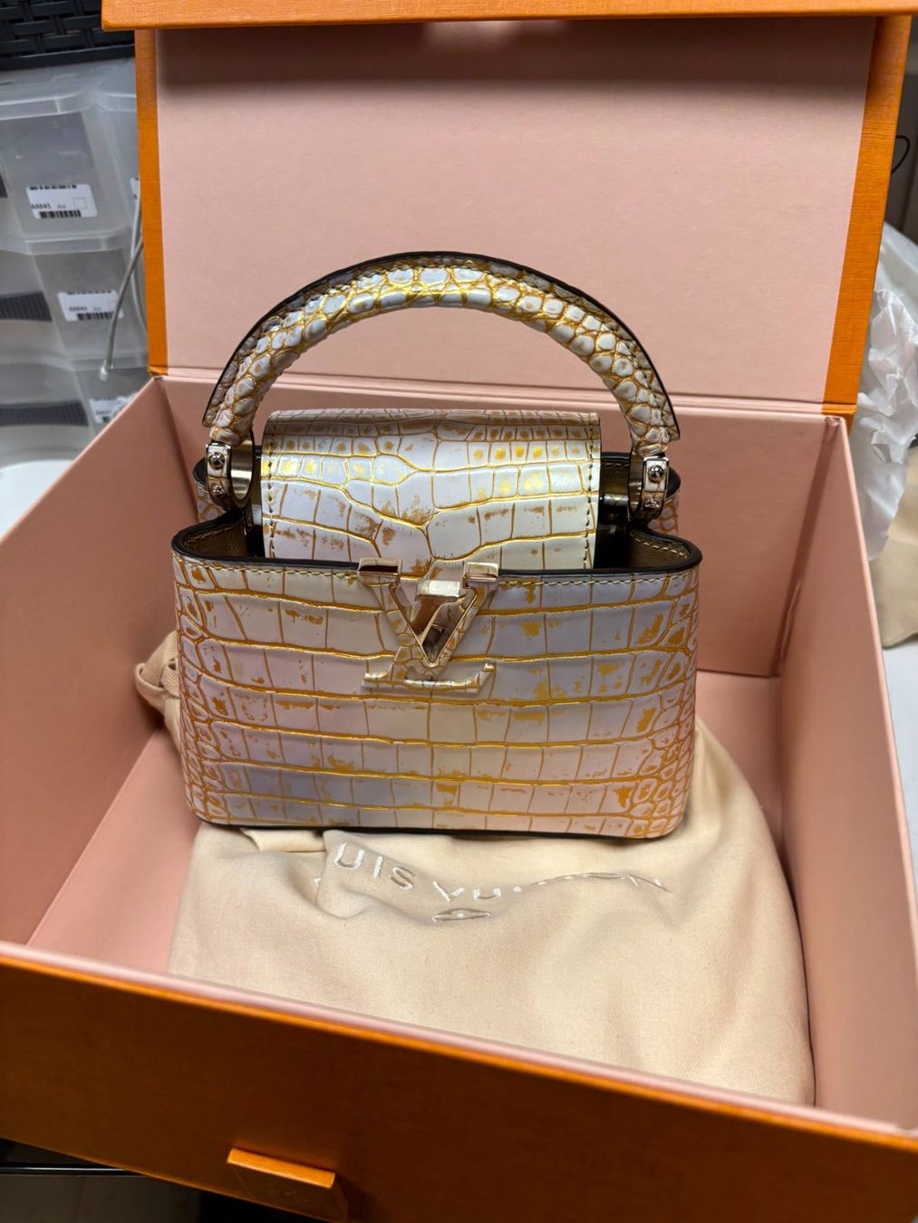 Borse da donna: Louis Vuitton Capucines Mini, Leder Alligator,  NEU!!! – Nuovo e nell'imballaggio originale da Oetwil am See venduto da akkawi 2