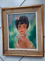 ÉLÉGANTE, vers 1950. HUILE sur TOILE signée : LEMPEREUR