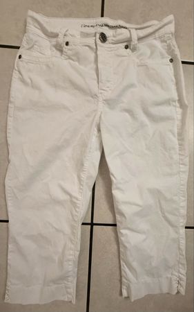 Schicke weisse Caprijeans "Anna Montana" Gr. 38