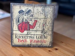 Altes Holzbild Holzreklame Vintage Holz Werbung
