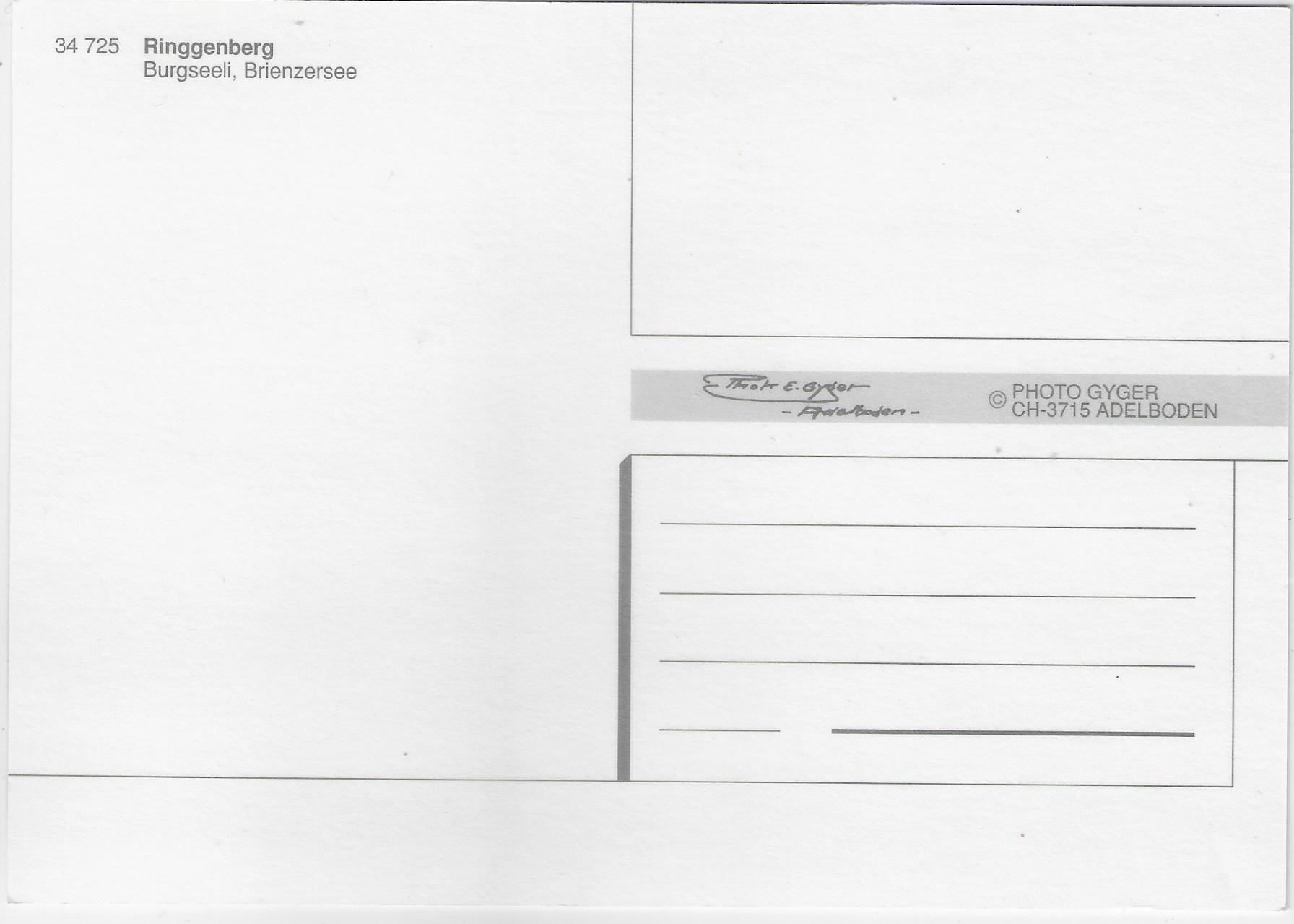 Cartoline postali: Ringgenberg - Burgseeli, Brienzersee – Antico da Ettingen venduto da Kartenplanet 1