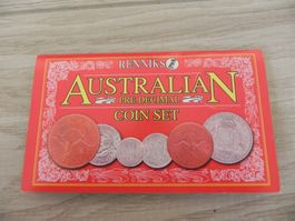Australien Pre Decimal Coins - mit 4 Silber Münzen