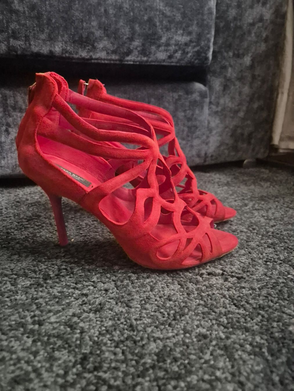 Zara Damenschuhe: Zara Basic High Heels Sandaletten rot Grösse 39 – Gebraucht aus Zürich von Drago670 7