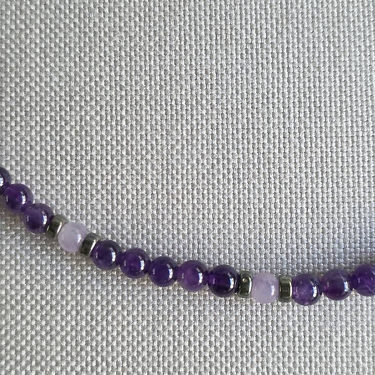 Catenine: Collier en véritable Améthyste  – Usato da Orbe venduto da Adaline.64 1