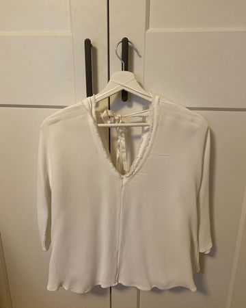 Massimo Dutti Bluse Gr. S weiss