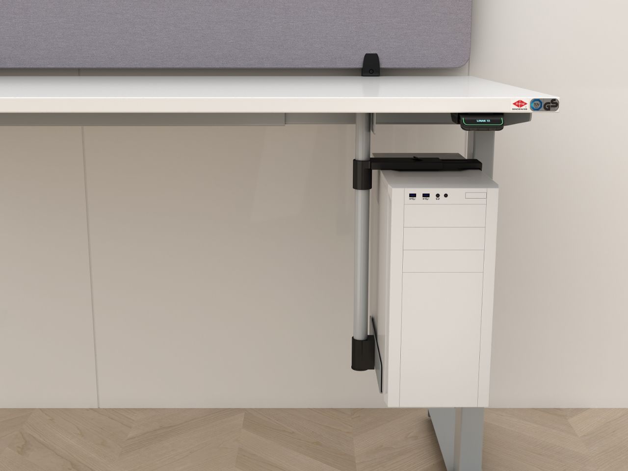 Wandhalterungen: PC-Halterung, Farbe schwarz+grau – Neu und originalverpackt aus Hergiswil NW von Aregli 6