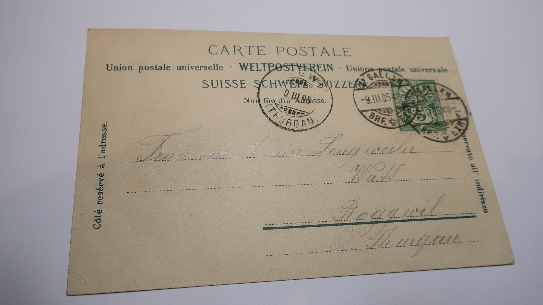 Ansichtskarten: Rapperswil  1905 – Gebraucht aus Cormoret von Pascalll2001 4
