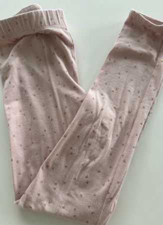 H&M Leggings, Gr. 134 Rosa mit Herzen, Top Zustand!