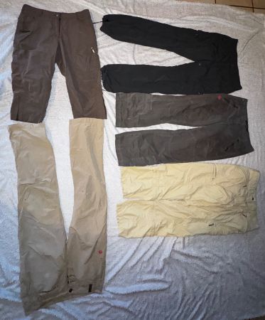 Lot de 5 pantalons randonnée env. 38-M 2x Schöffel, Columbia