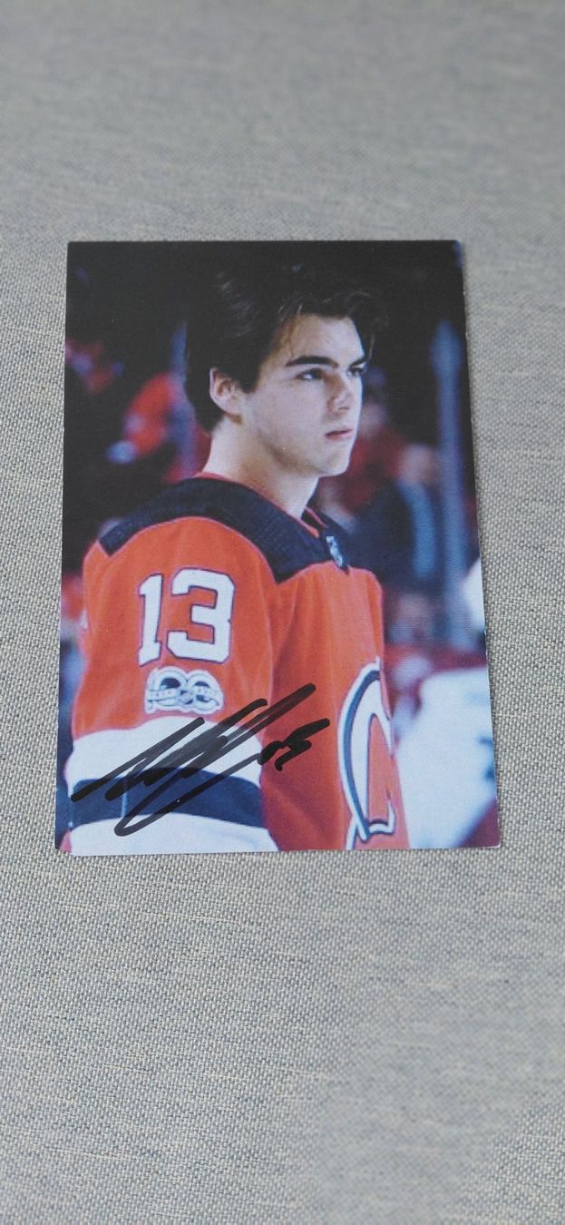 Autografi: Autogrammkarte Nico Hischier – Usato da Schmerikon venduto da Olympia04