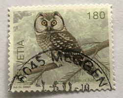 Nr. 1239 Dauermarken Einheimische Vögel Raufsskauz GESTEMPEL