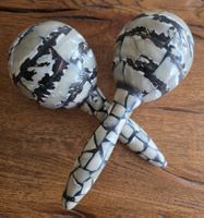 Edle Maracas/Rasseln aus Kuba,Handarbeit mit Perlmutt-Mosaik