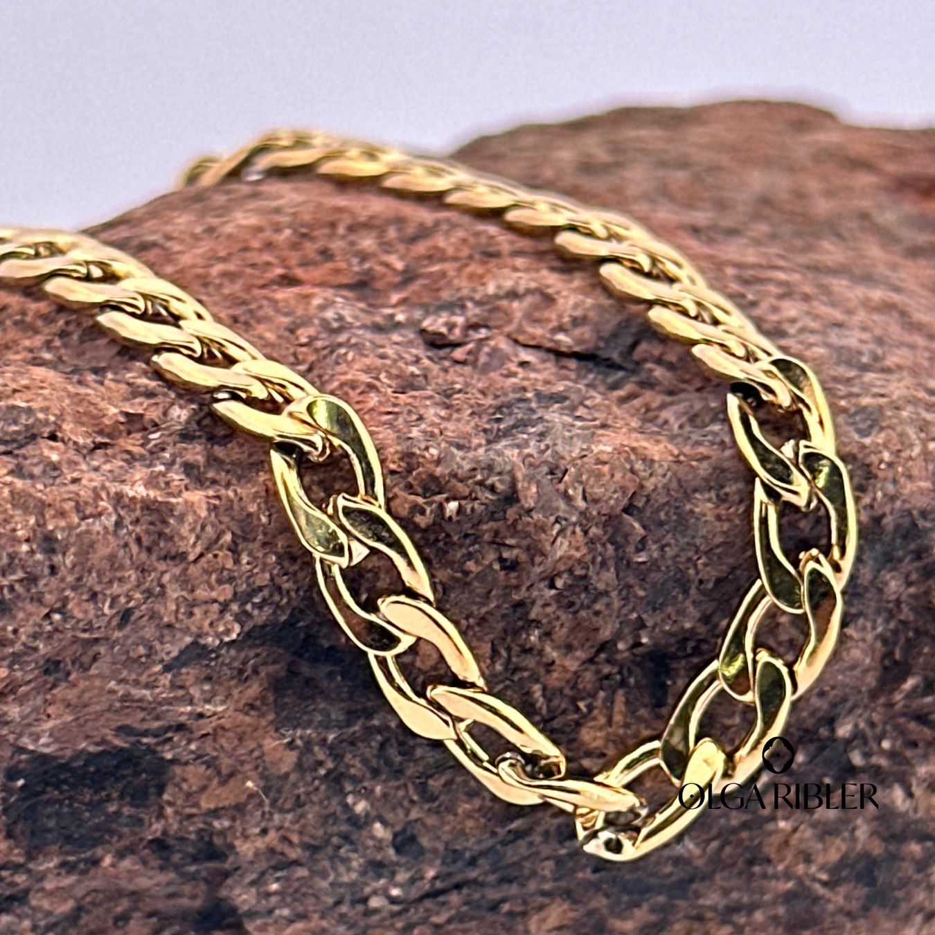 Olga Ribler Bracciali & Braccialetti: Edelstahl Armband, vergoldet – Nuovo (secondo la descrizione) da Luzern venduto da MonikaS03