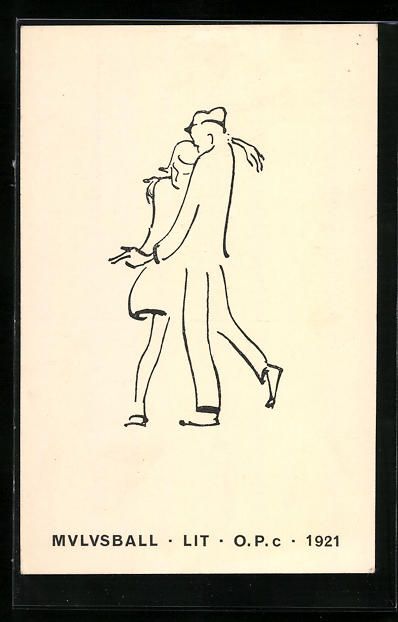 Ansichtskarten: Bern, Mulusball Lit. O.P.c. 1921, Absolv – Gebraucht aus Berlin von bartko-reher