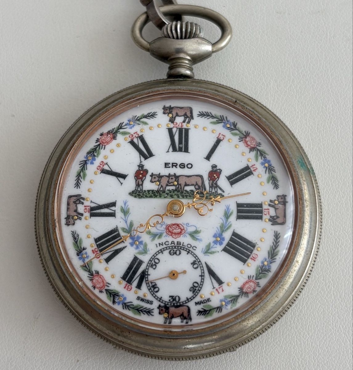Orologi: Ergo Taschenuhr Kuh Ikone – Usato da Winterthur venduto da LaBodega