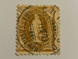1901 Stehende Helvetia ZNr. 72E, gestempelt 14 Zähne