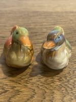 Keramik Enten Paar Dekoration Vintage 2 Stücke