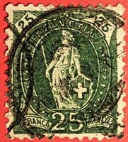 MA5) Stehende Helvetia, Abart sehr dunkle Farben