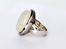 Ring Mondstein 925 Silber Grösse 61