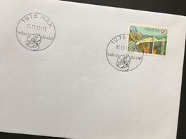 Schnapszahl 11.11.11 -11 Ortsstempel 1973 NAX  ZN 817 Mi1453