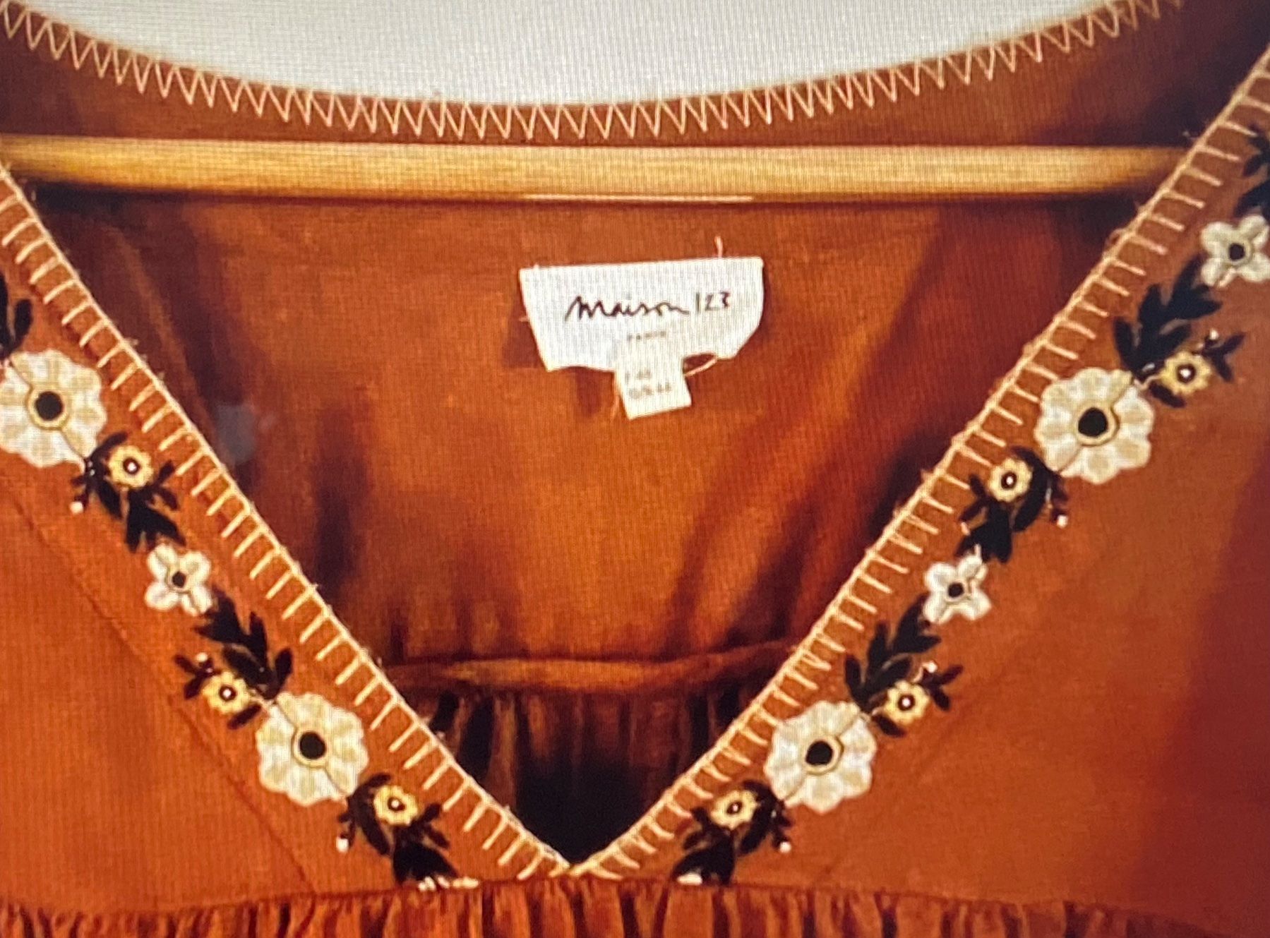 Maison 123 Camicette: MAISON 123 Blouse brodée coton camel t.44 - comme neuve – Nuovo (secondo la descrizione) da Genève venduto da kik_8jd6 1