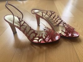 AZURÉE Sandalen Koralle transparent Grösse 5 gebraucht
