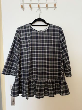 Bluse Paul Casual Dpt kariert mit Schoss Grösse L