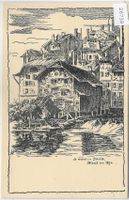 Le moulin David detruit en 1824 Geneve