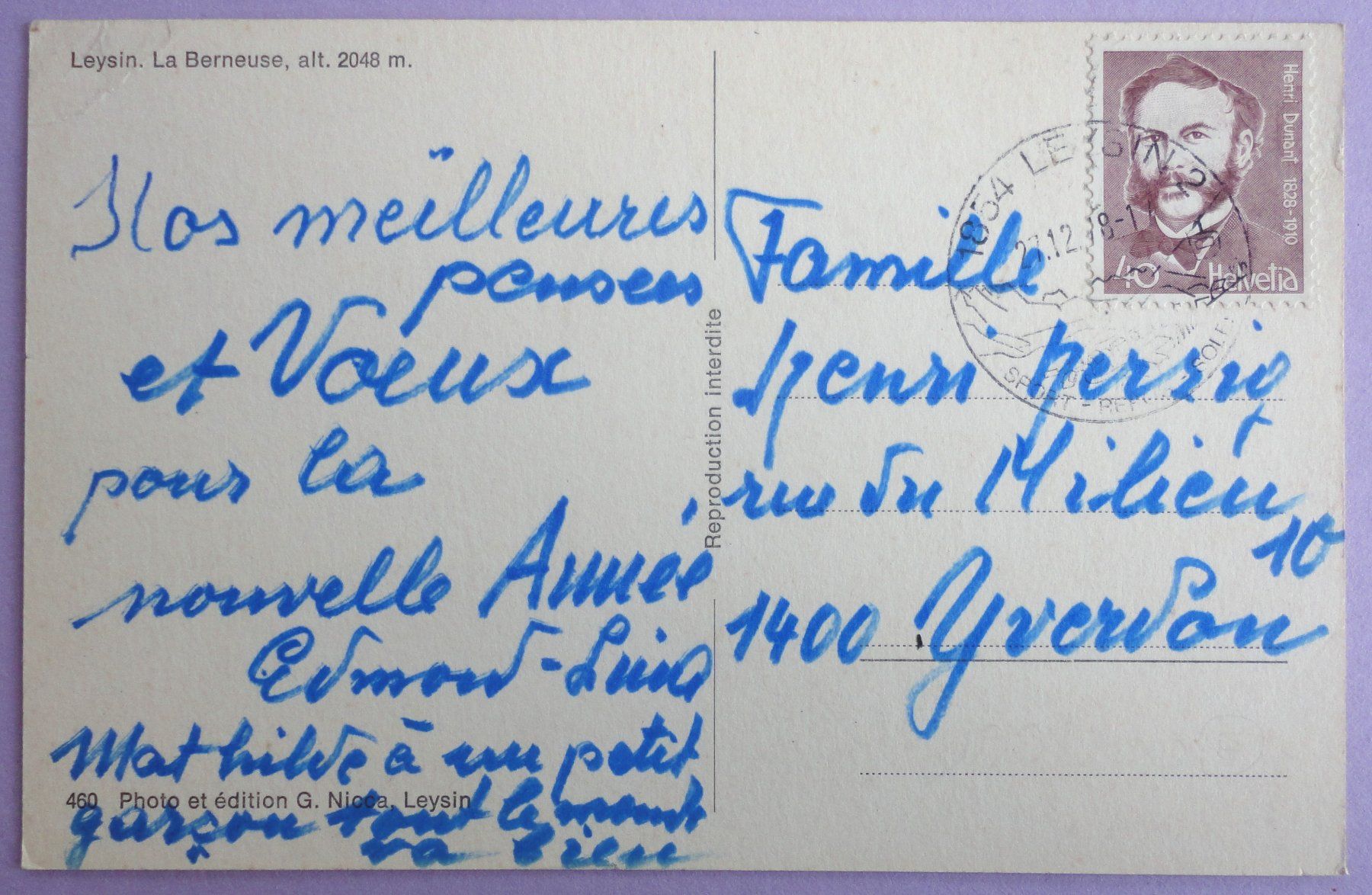 Cartoline postali: Leysin, La Berneuse, alt. 2048 m – Difettoso da Fétigny venduto da Billy2miny 1