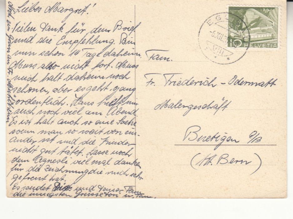 Cartoline postali: Gandria 1955, Studer Foto – Usato da Bürglen TG venduto da StampGraf 1