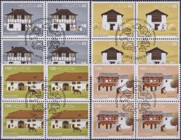 2018, Nr.1676-1679 (Ballenberg) 4er-Blöcke mit ET-Stempel