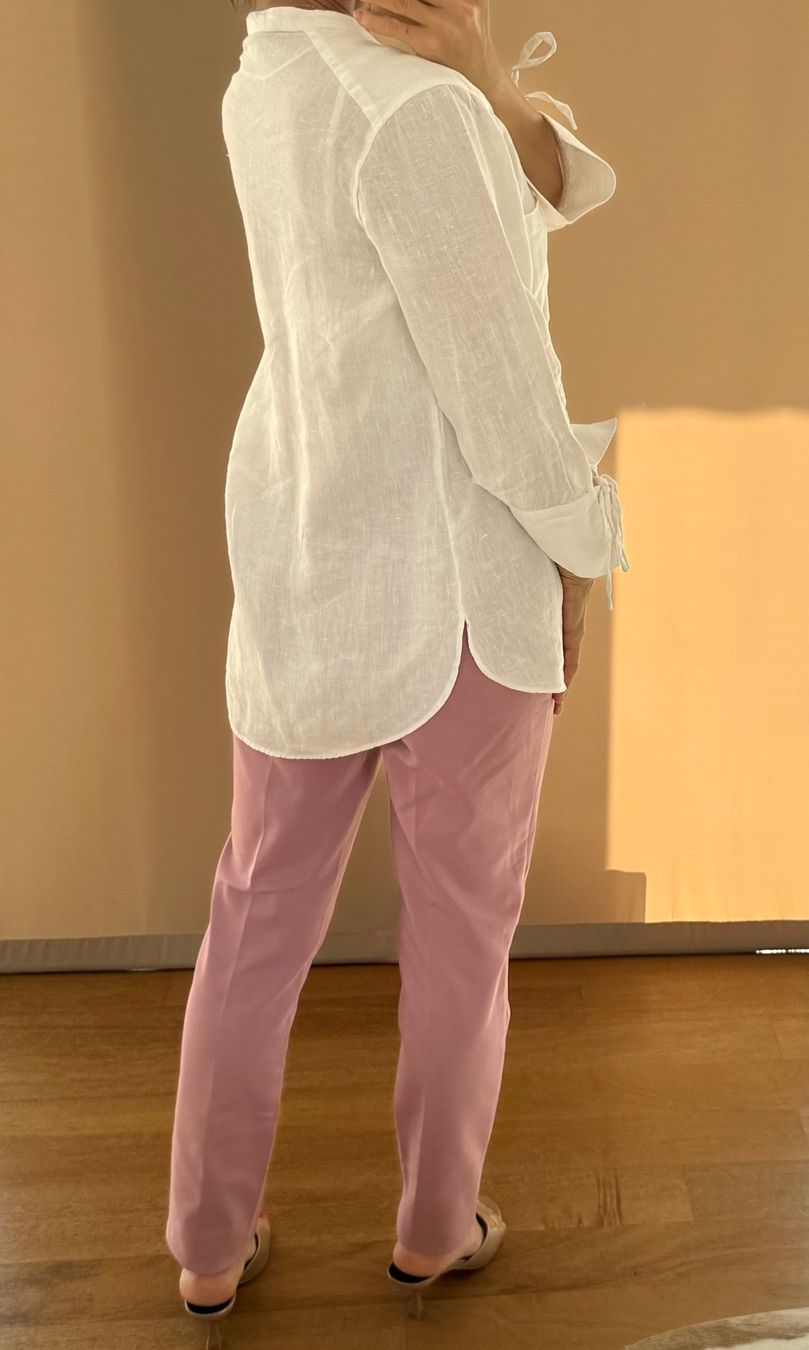 Zara Camicette: Bluse Leinen Gr. S Zara weiss – Usato da Stansstad venduto da InStyle8 1