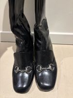 Gucci knee high black boots 37