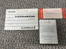Toyota Carina II Betriebsanleitung mit Serviceheft