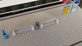 Bausatz Einzel-Sitzbank "Rail" H0