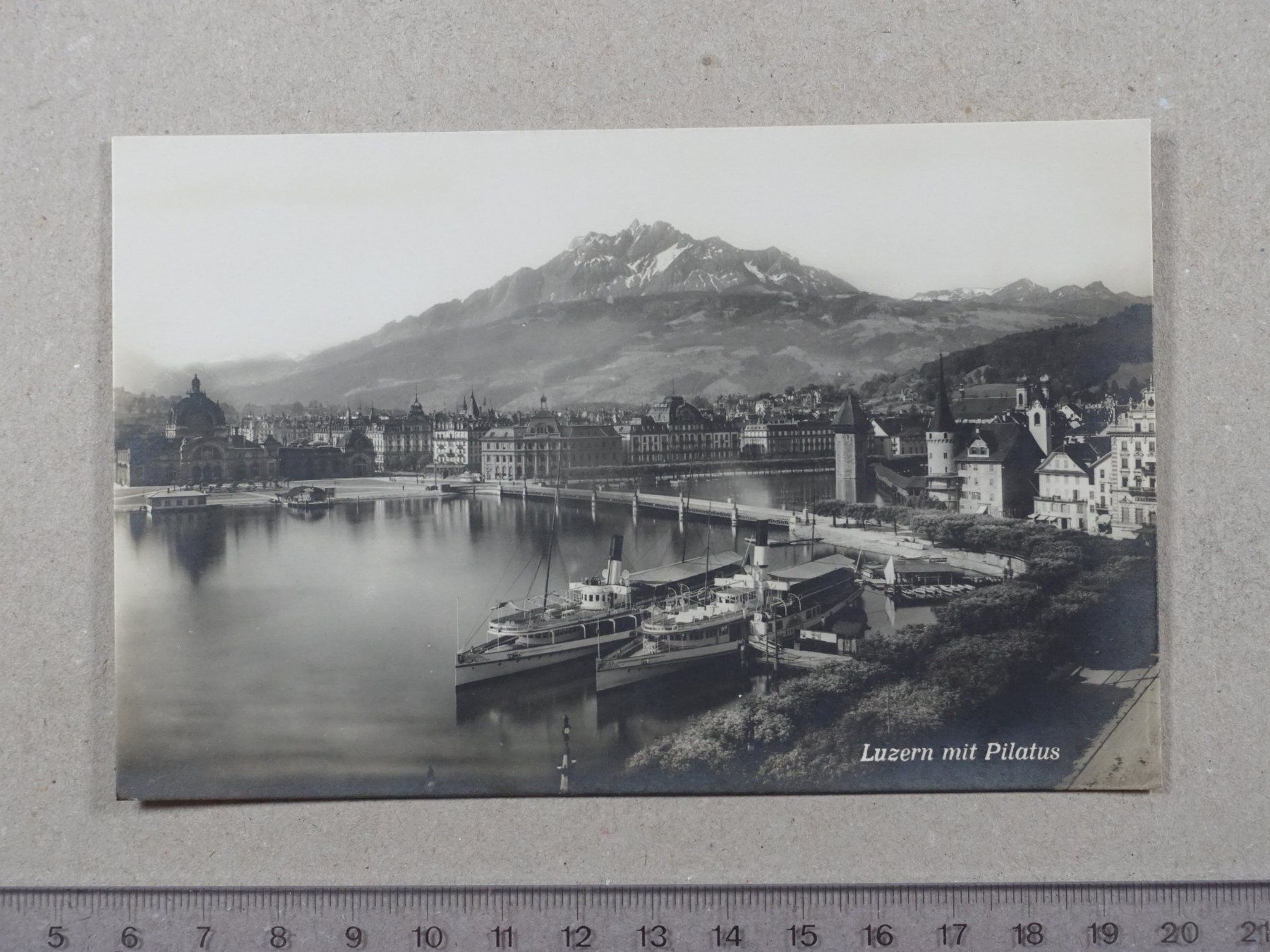 Cartoline postali: Luzern, Pilatus, Schiff, Dampfschiff – Usato da Lenzburg venduto da fh1