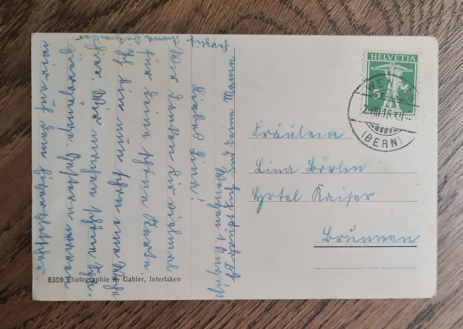 Cartoline postali: Lauterbrunnen 1916 – Usato da Ebikon venduto da Donar50 2