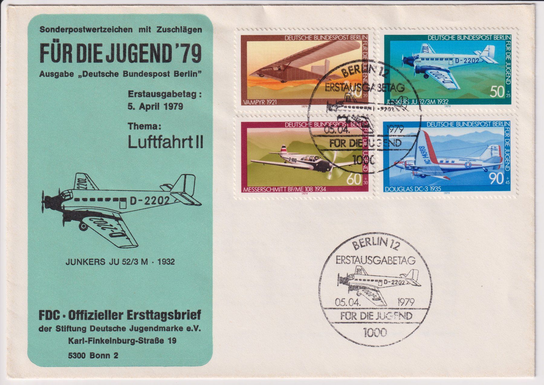 Tutti i francobolli: BRD Erstausgabe "Für die Jugend" 1979 – Usato da Bellach venduto da qsearch