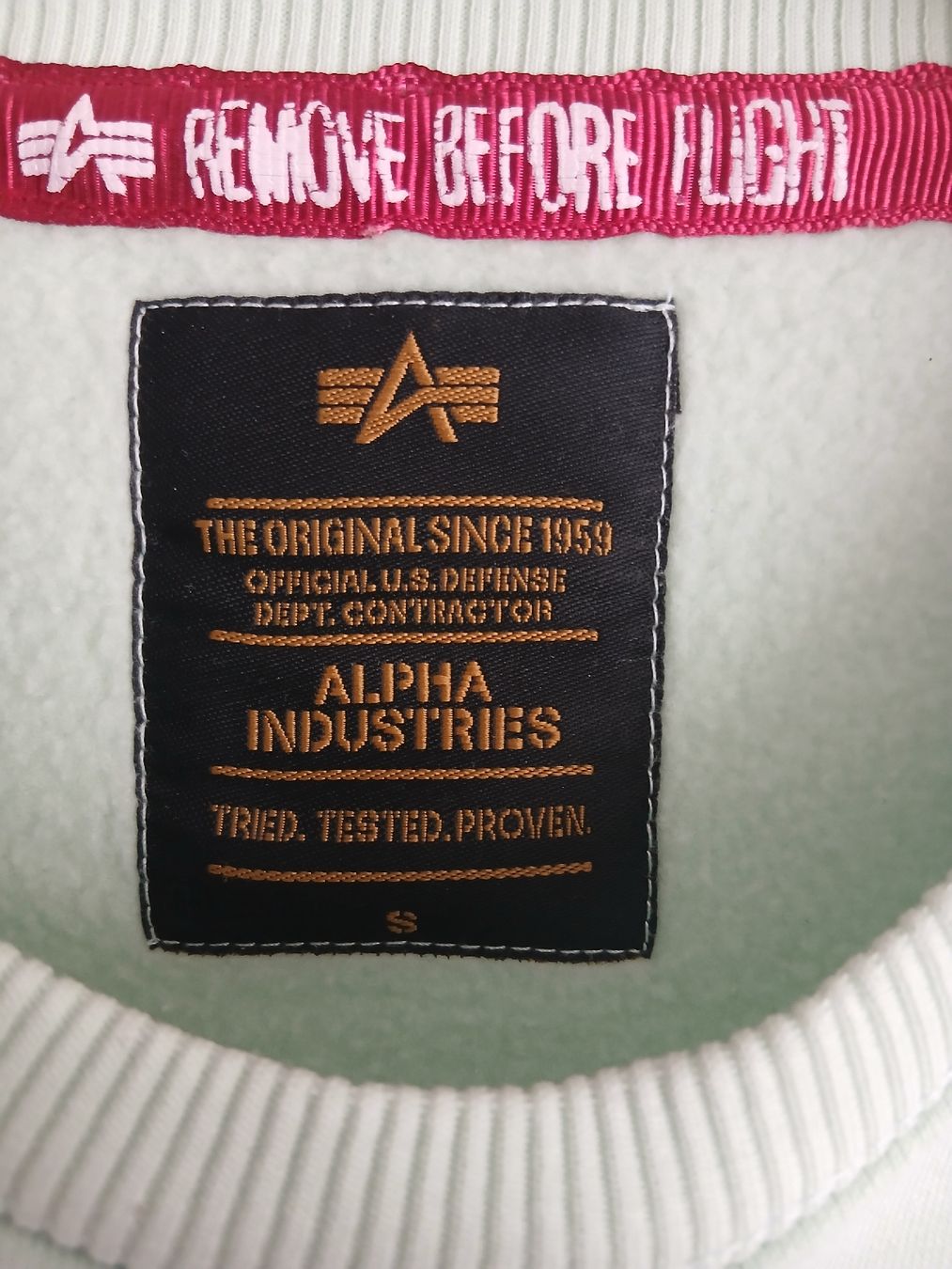 Alpha Industries Pulls & Sweat-shirts: Alpha Industries Pullover mint green size S – D'occasion à Watt par Tomaf 1