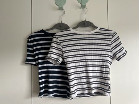 2er Set, T-Shirts gestreift, Gr. M, Sommer Look