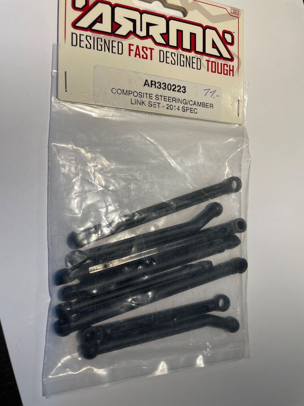 Arrma Modellismo RC: ARRMA AR330223 Composite Steering/Camber Link Set (2014 Spec – Nuovo e nell'imballaggio originale da Rüti ZH venduto da amei1966