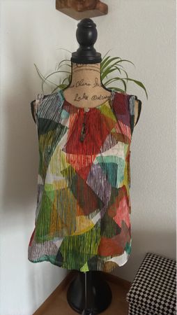 Top avec motifs géométriques en coton très léger