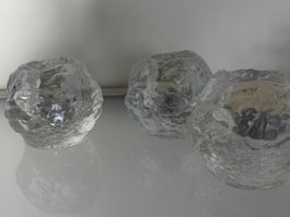 Kosta boda snowball 3er Set, Teelichthalter