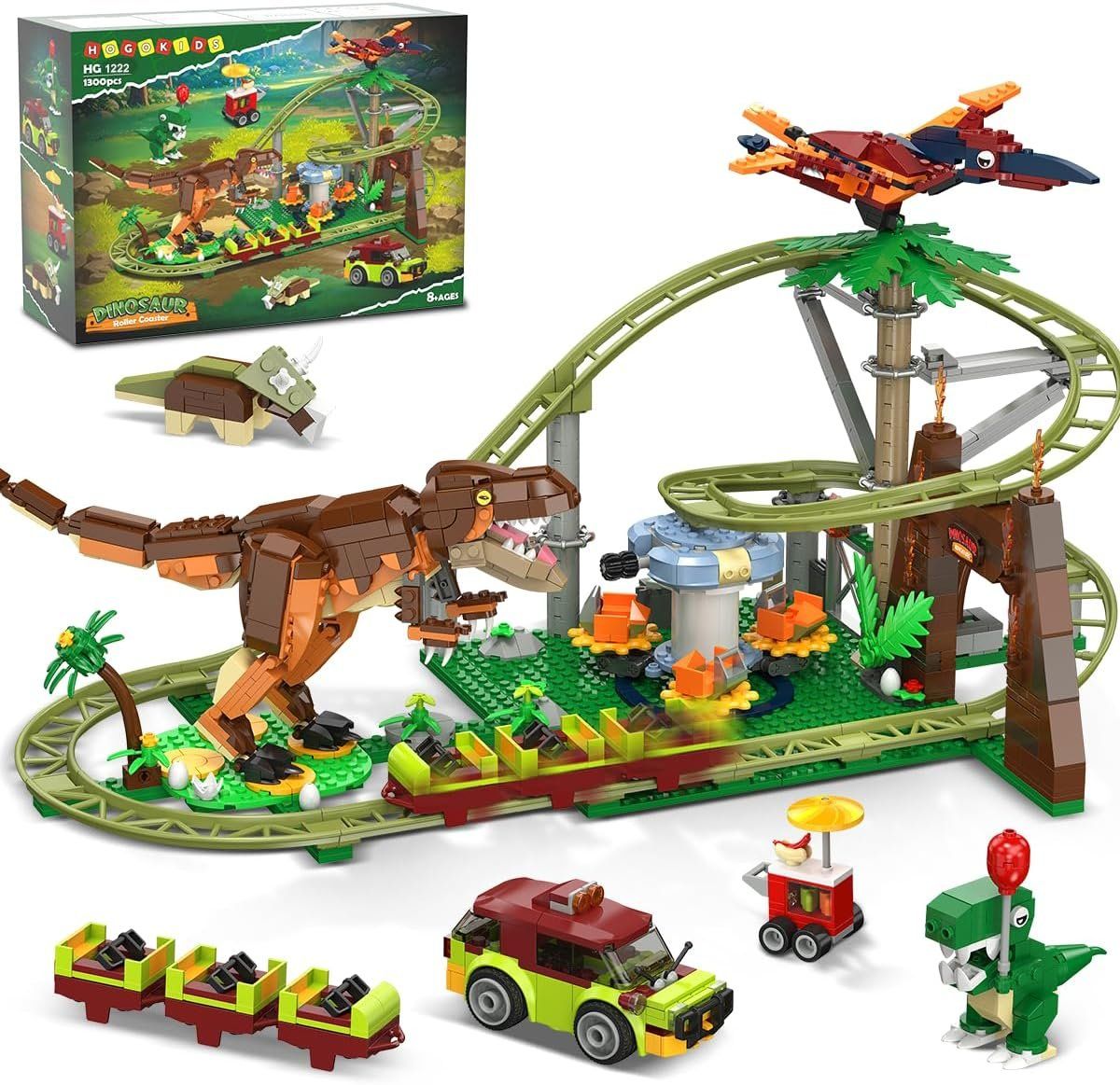 Kit di costruzioni: HOGOKIDS 1054 Dinosaurier Achterbahn 1222 Teile – Nuovo e nell'imballaggio originale da Rechthalten venduto da hosme_be