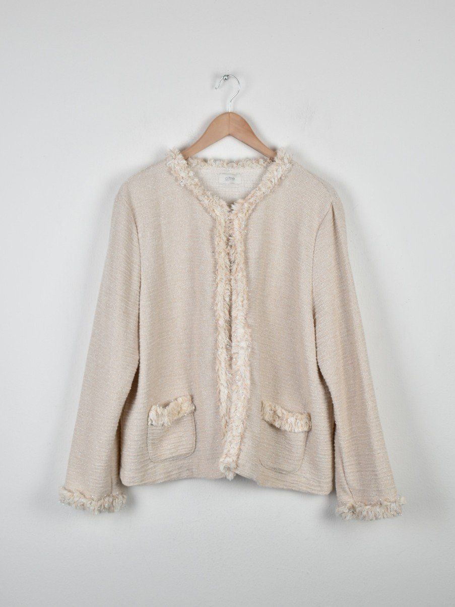 Giacche: Oltre Cardigan, beige mit Glitzer, Gr.46 – Usato da Nürensdorf venduto da 2ND_STORY