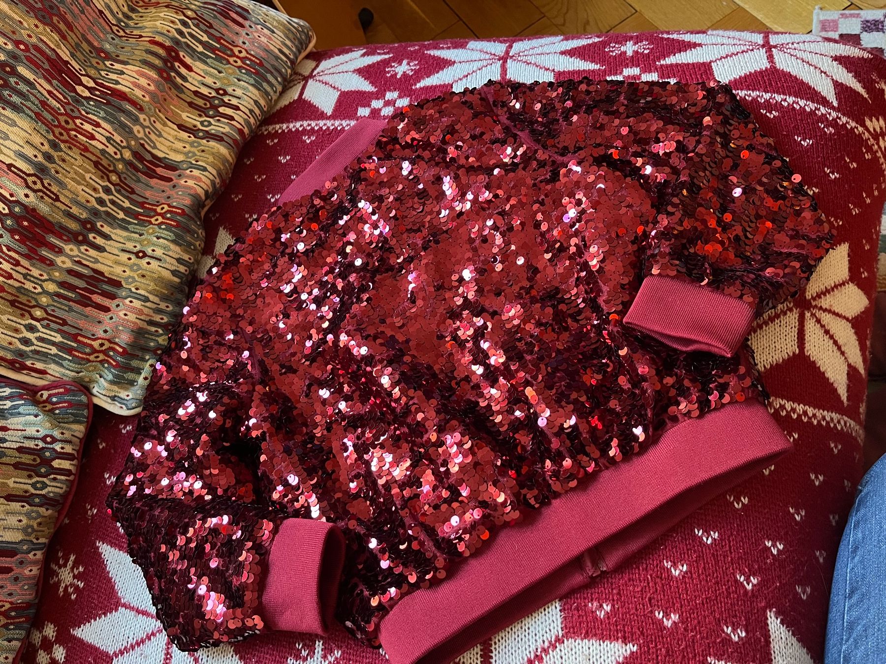 H&M Giacche & Cappotti: Beautiful red sequin jacket age 6-7 years/122 cm – Nuovo (secondo la descrizione) da Genève venduto da dmt_y25y 2