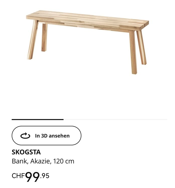 Ikea Bank Skogsta Kaufen auf Ricardo