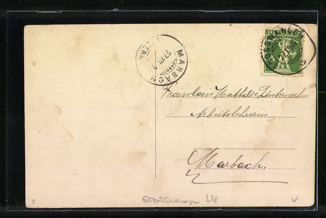 Cartoline postali: Grosswangen, Gesamtansicht mit Bergpanor – Usato da Berlin venduto da bartko-reher 1