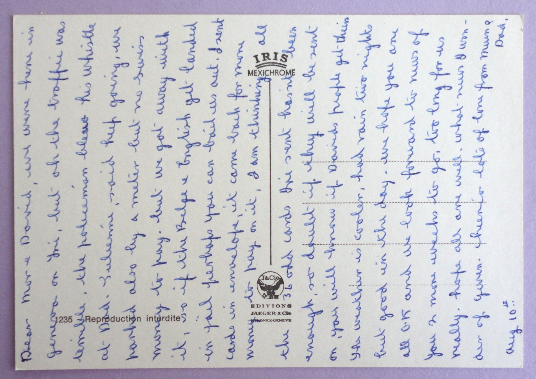 Cartoline postali: Genève – Usato da Fétigny venduto da Billy2miny 1